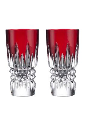 Waterford New Year Celebration Scarlet Shot Glasses, Red, 2 Ounces
