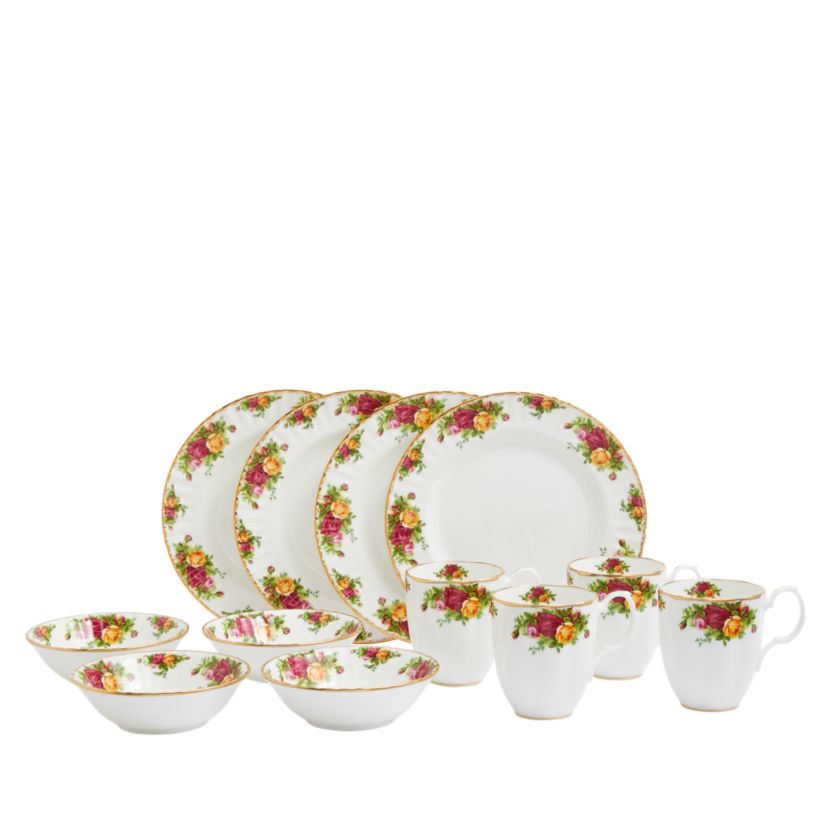 Old Country Roses Breakfast Set, 12 Pieces