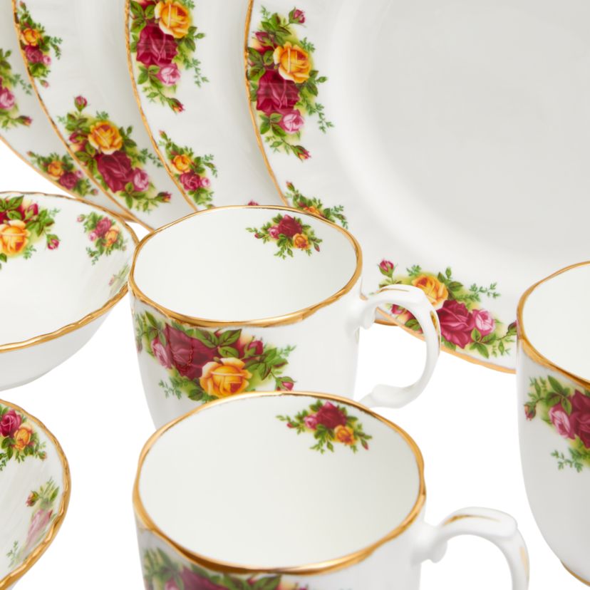 Old Country Roses Breakfast Set, 12 Pieces