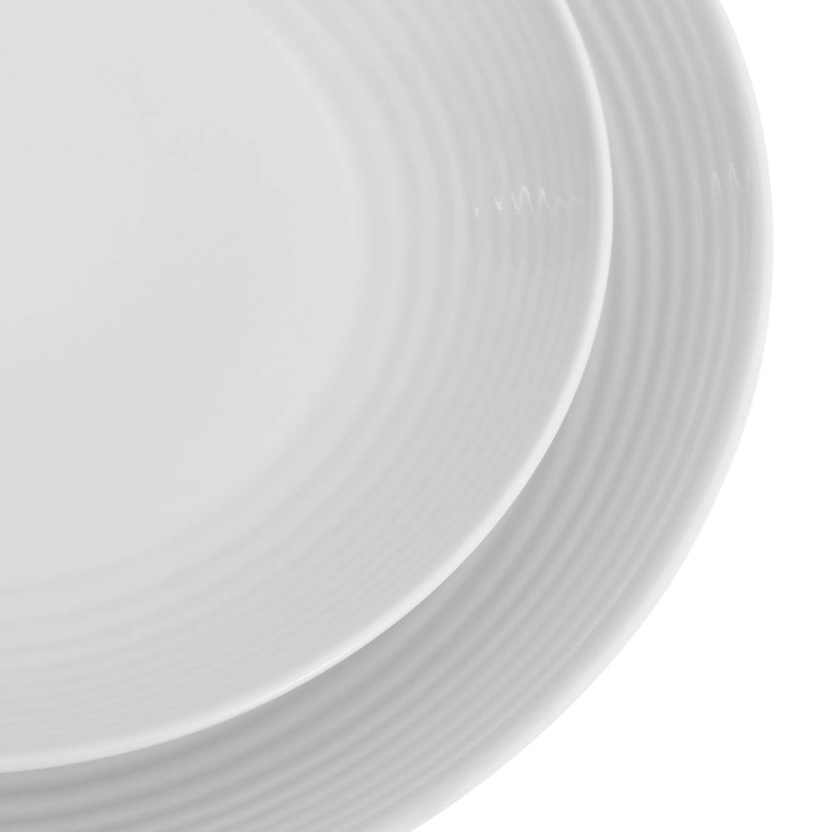 Gordon Ramsay Maze Dinnerware Set White, 16 Piece Set with Pasta Bowls