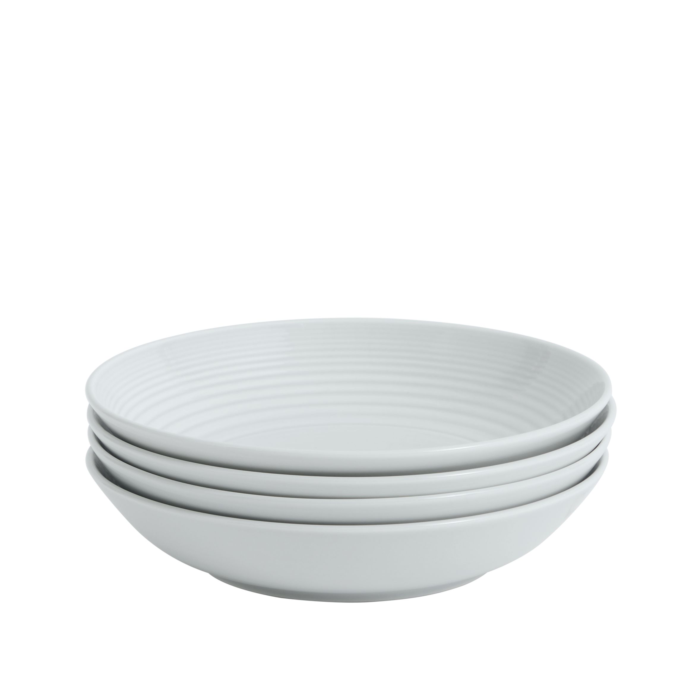 Gordon Ramsay Maze Pasta Bowl 9.5in Light Grey, Set of 4