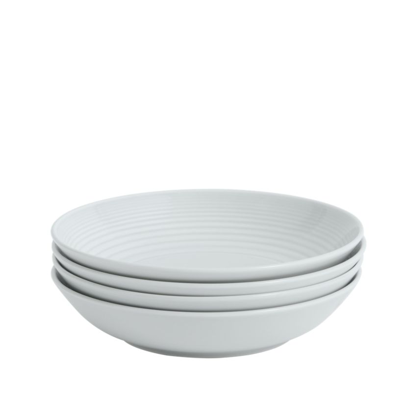 Gordon Ramsay Maze Pasta Bowl 9.5in Light Grey, Set of 4