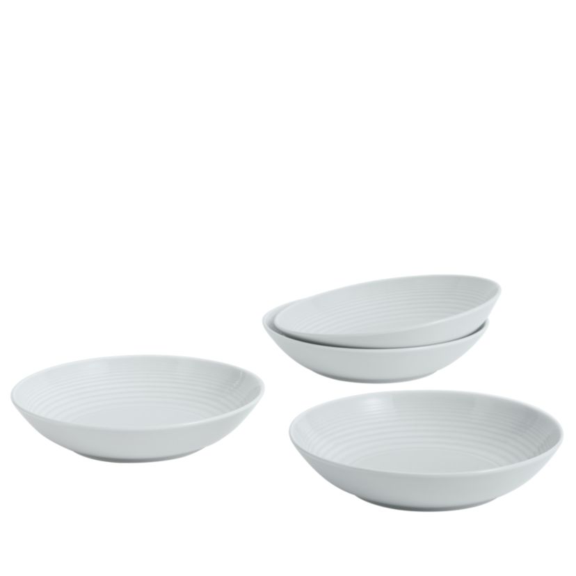 Gordon Ramsay Maze Pasta Bowl 9.5in Light Grey, Set of 4