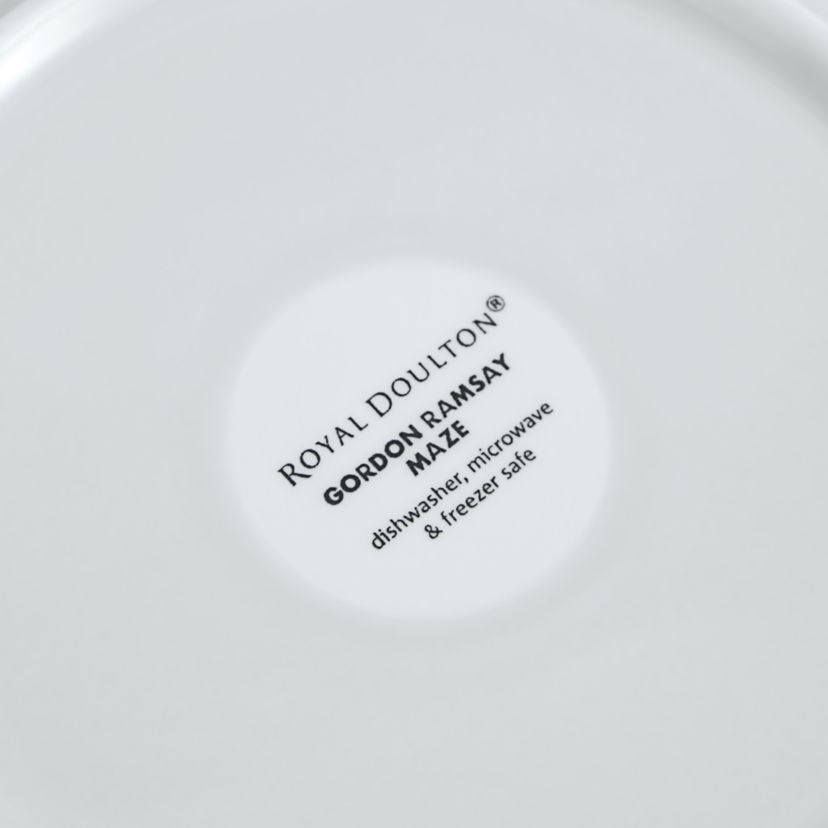 Gordon Ramsay Maze Pasta Bowl 9.5in Light Grey, Set of 4