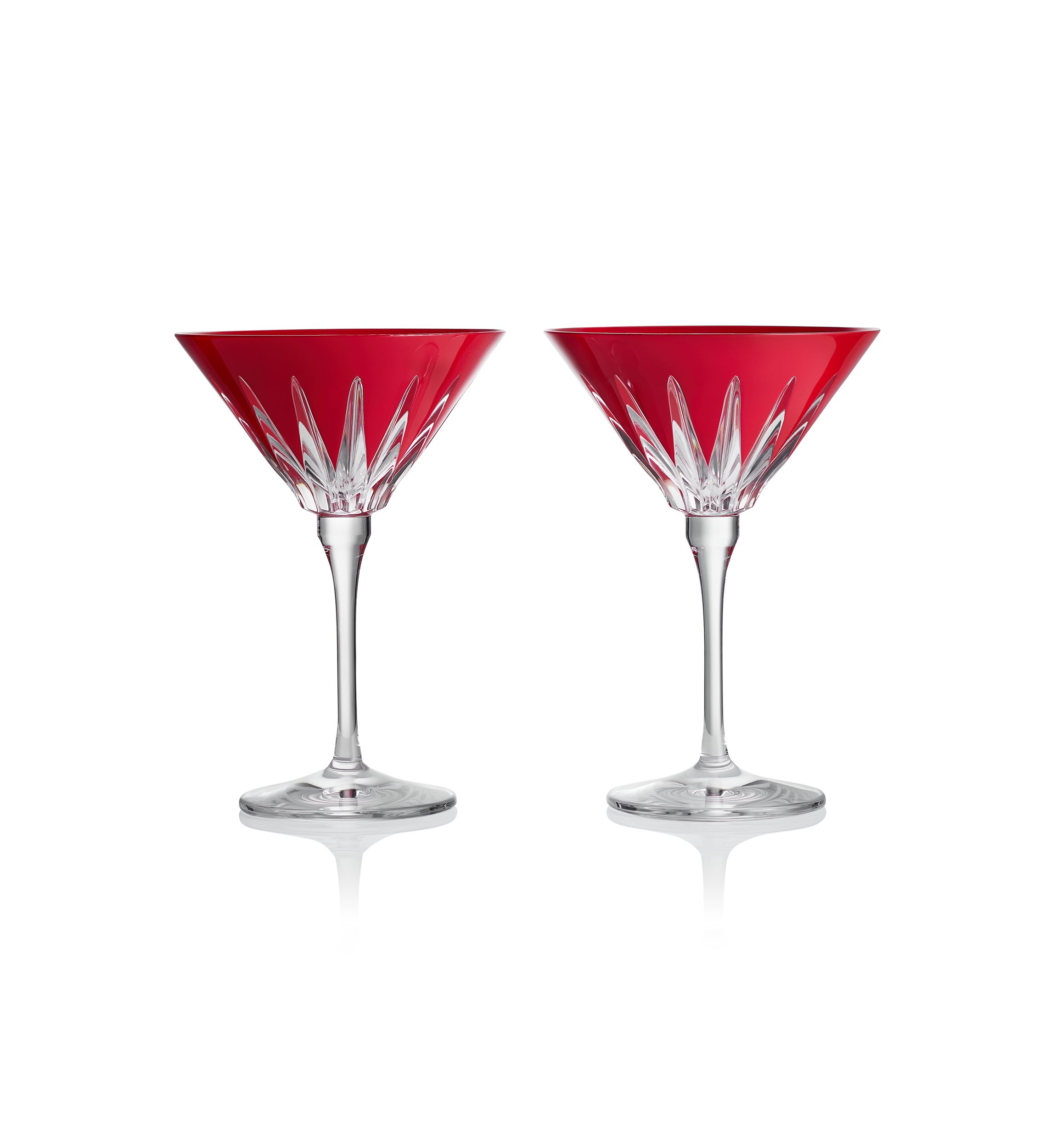 New Years Firework Martini Crystal Glasses - Set of 2 