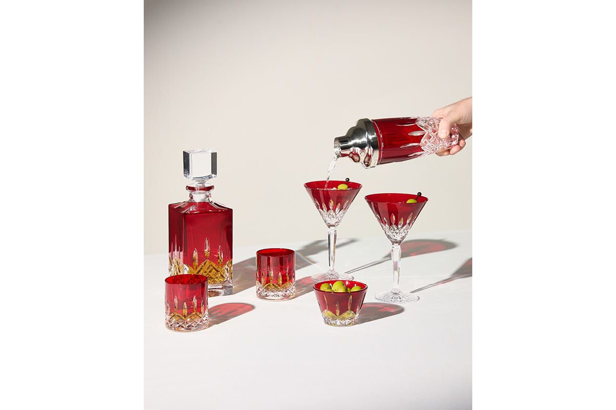 Lismore Red Shot Glass S/4