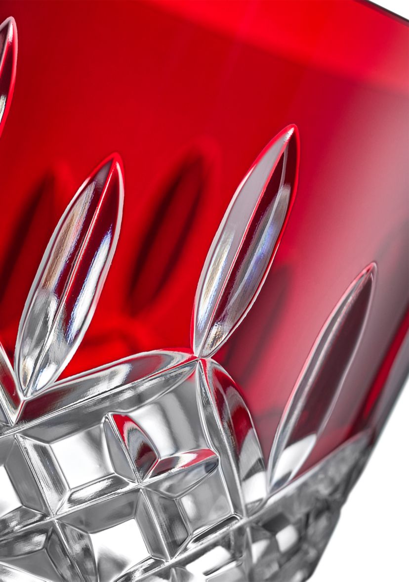 Lismore Red Double Old Fashioned Glasses - Set of 2