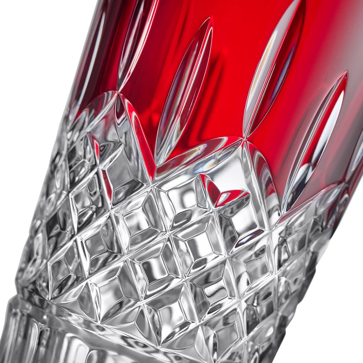 Lismore Red Vase 10in