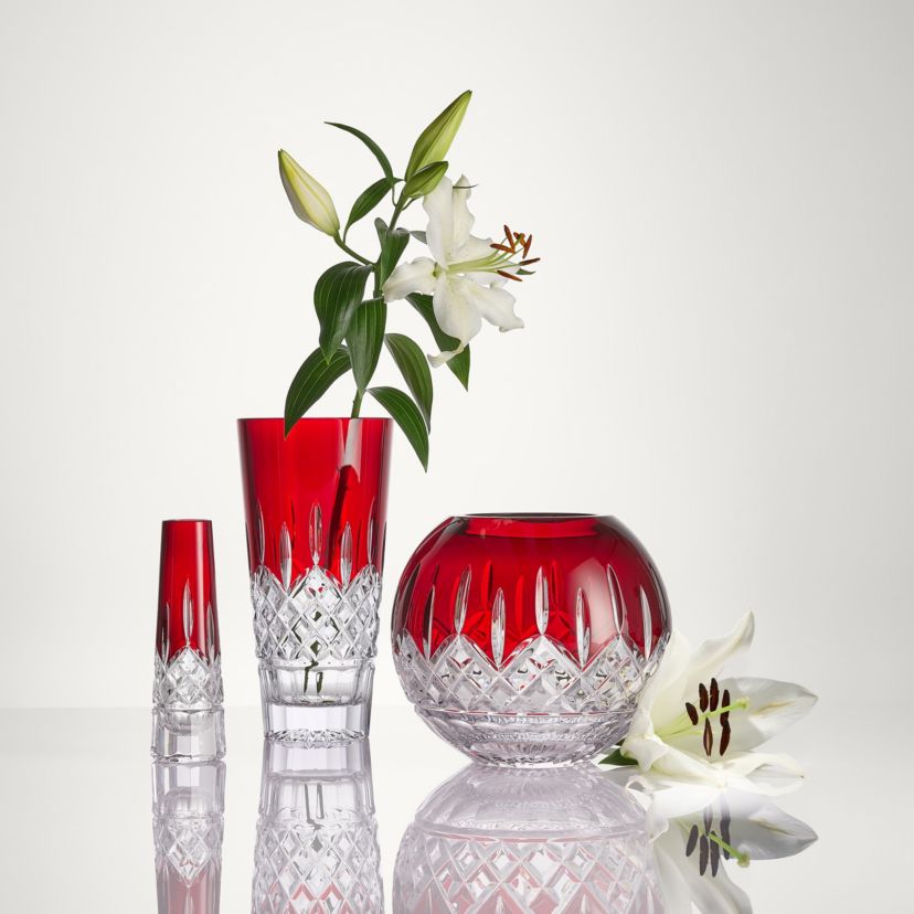 Lismore Red Vase 10in