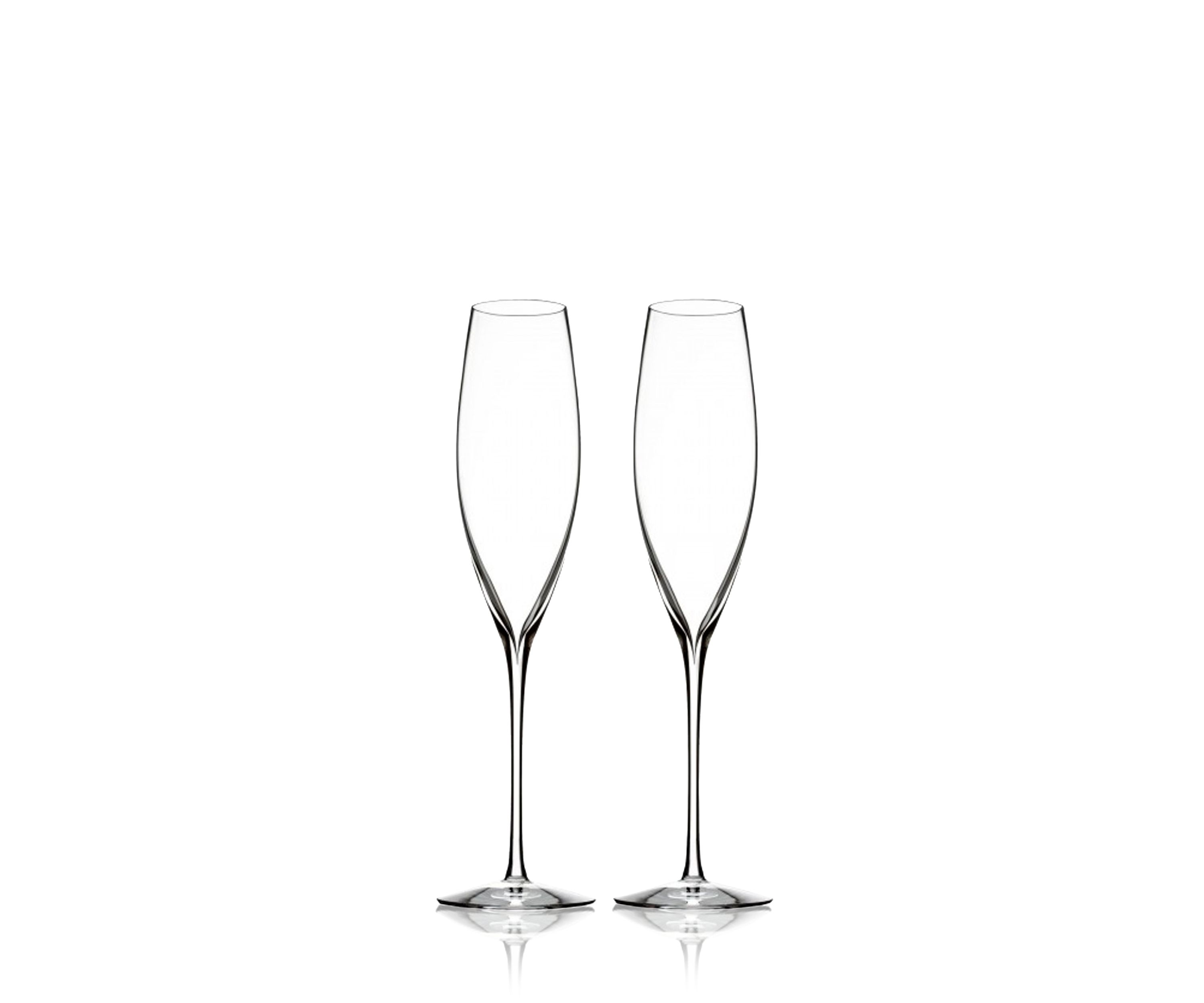 Set of 2 Elegance Collection Champagne Classic Flute