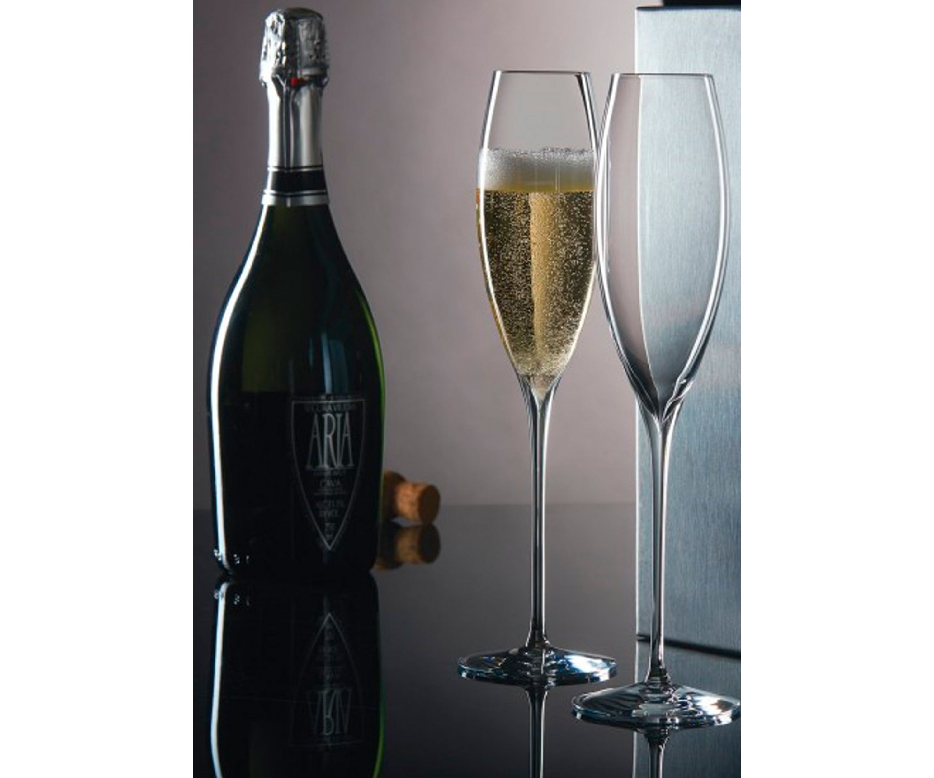 Set of 2 Elegance Collection Champagne Classic Flute