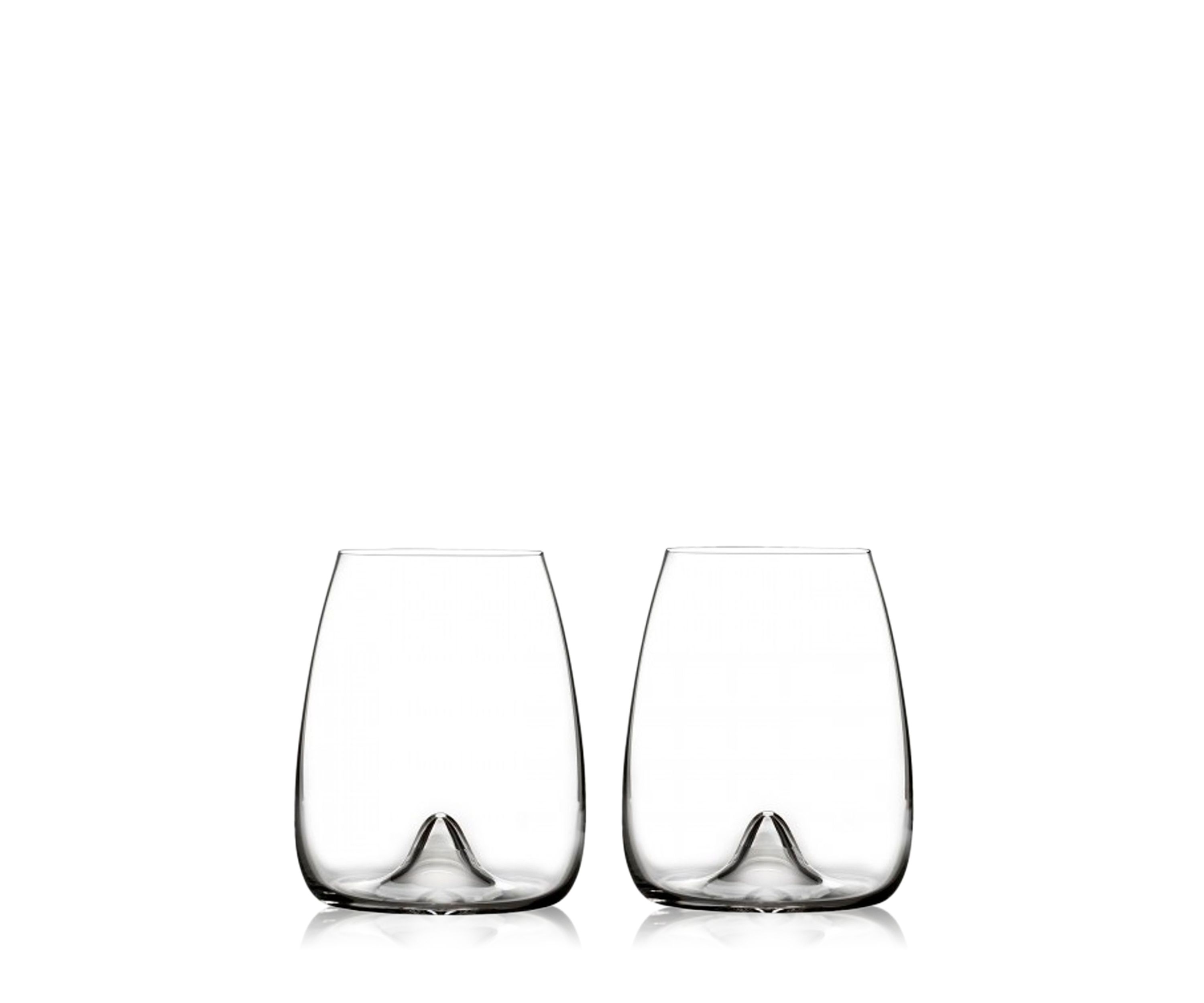 Set of 2 Elegance Collection Stemless Wine Glass