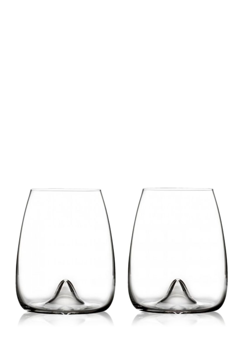 Set of 2 Elegance Collection Stemless Wine Glass
