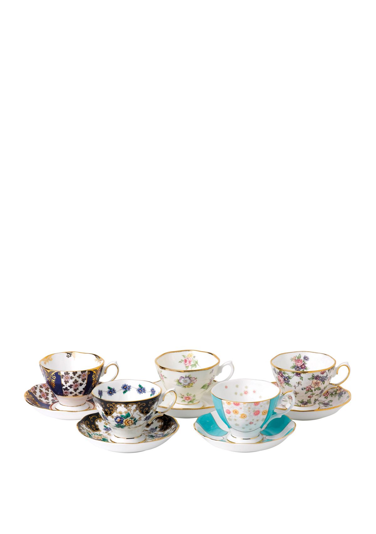 10-Piece 100 Years Teacup and Saucer Set