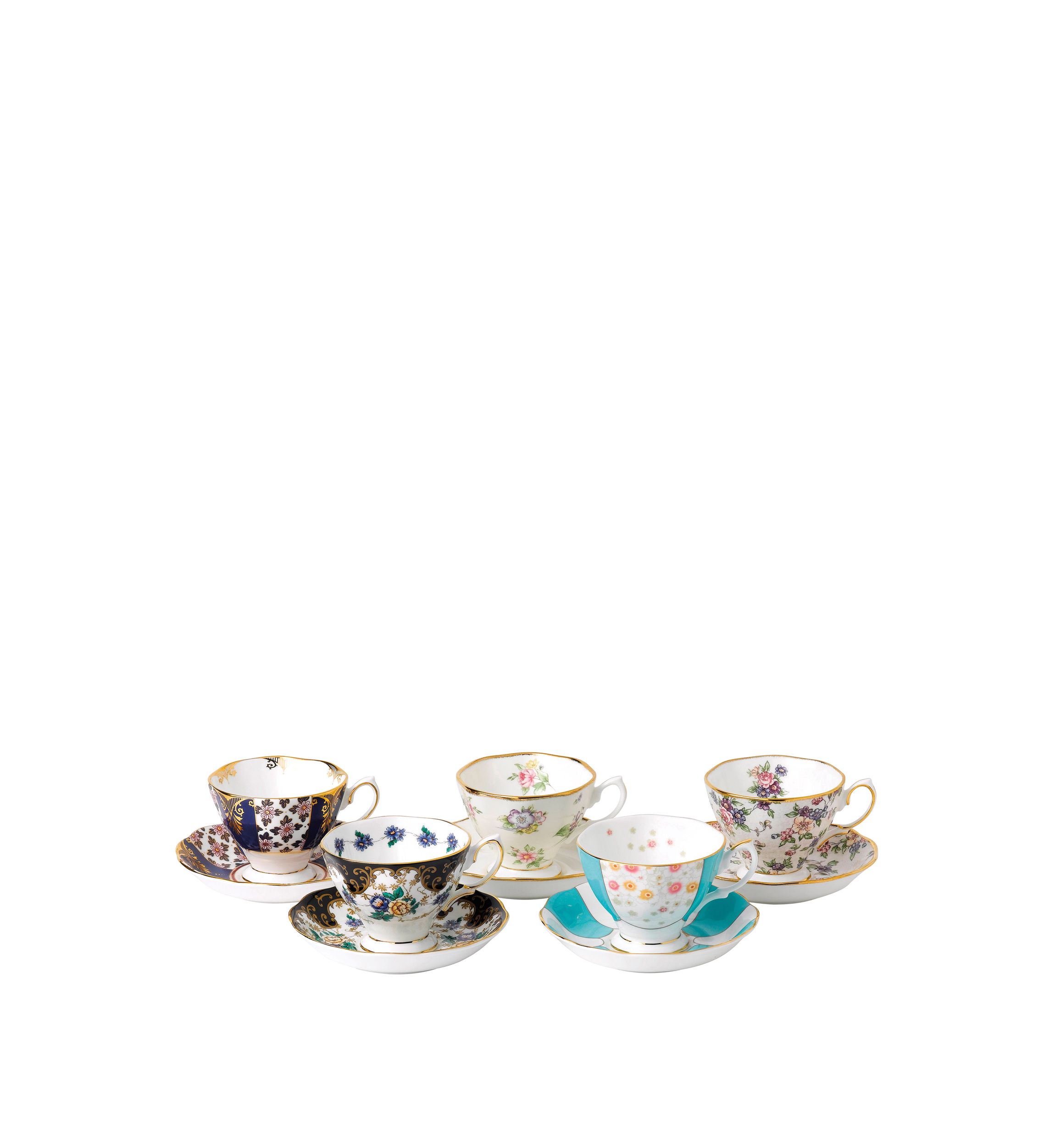 10-Piece 100 Years Teacup and Saucer Set