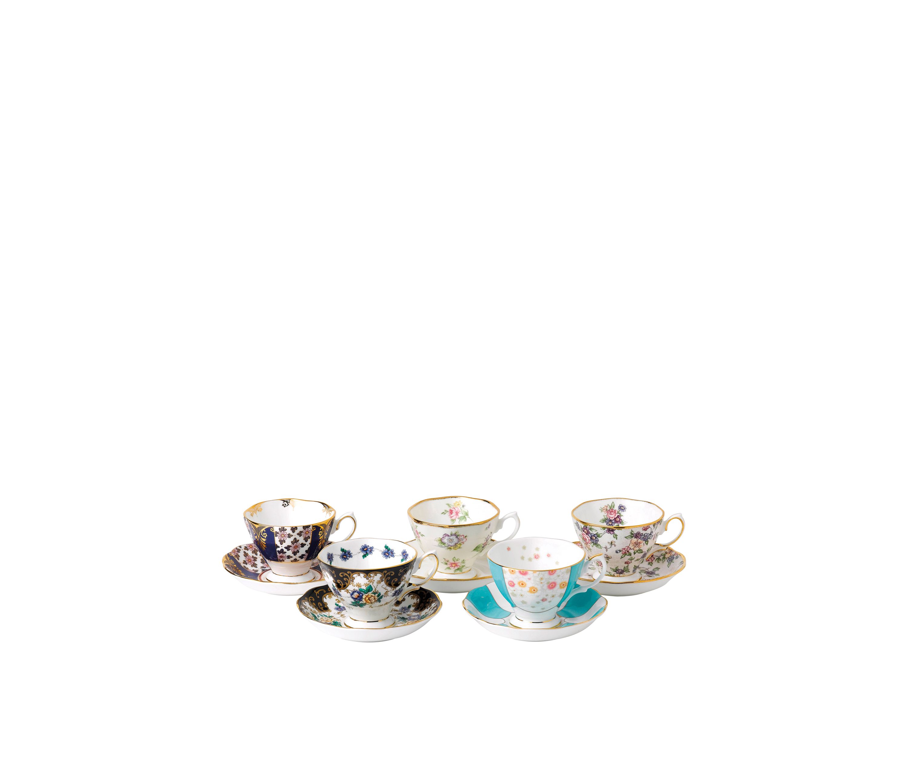 10-Piece 100 Years Teacup and Saucer Set