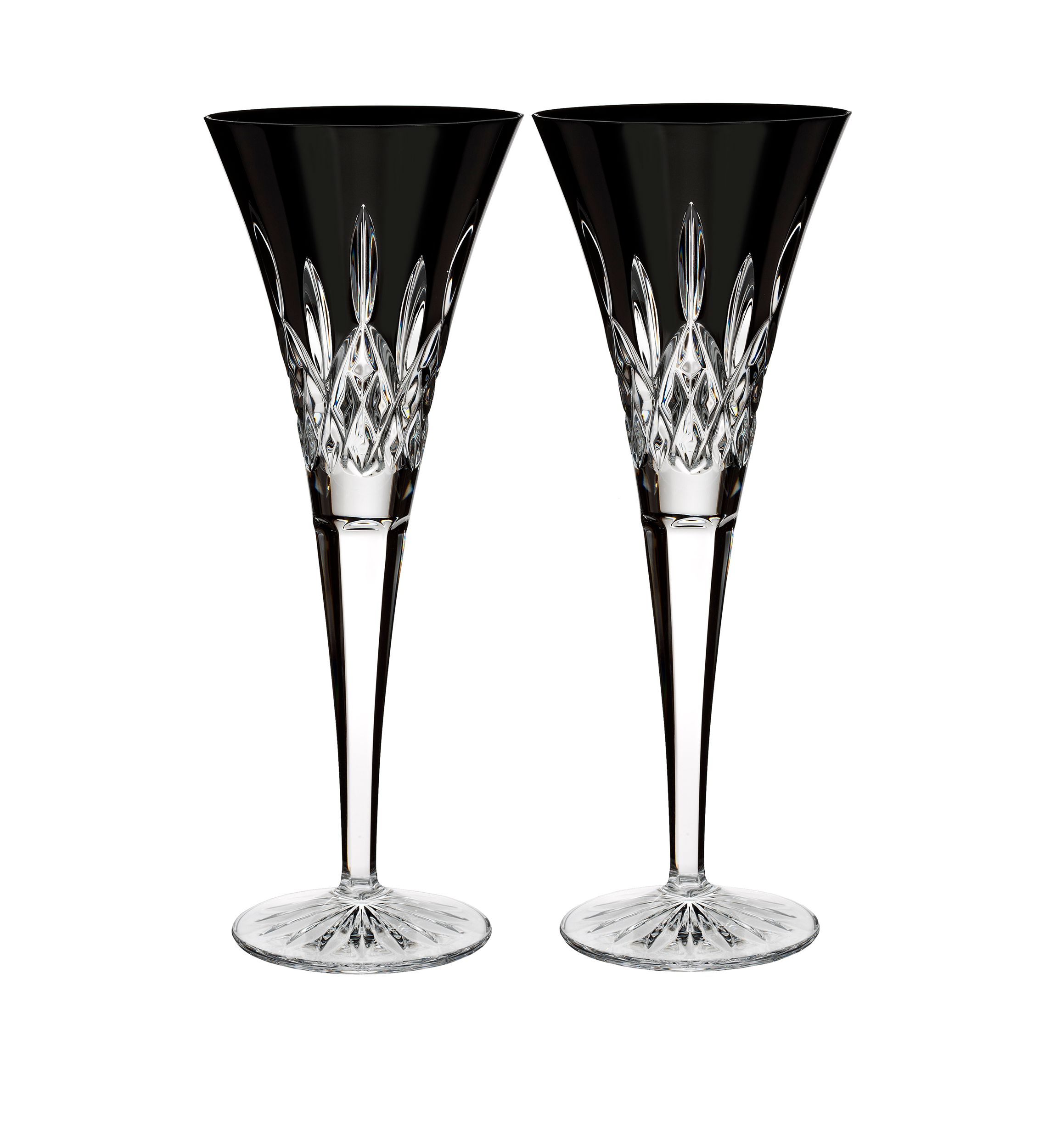 Set of 2 Lismore Black Flutes