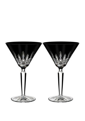 Waterford Lismore Black Crystal Martini Glasses - Set of 2 (40026284)