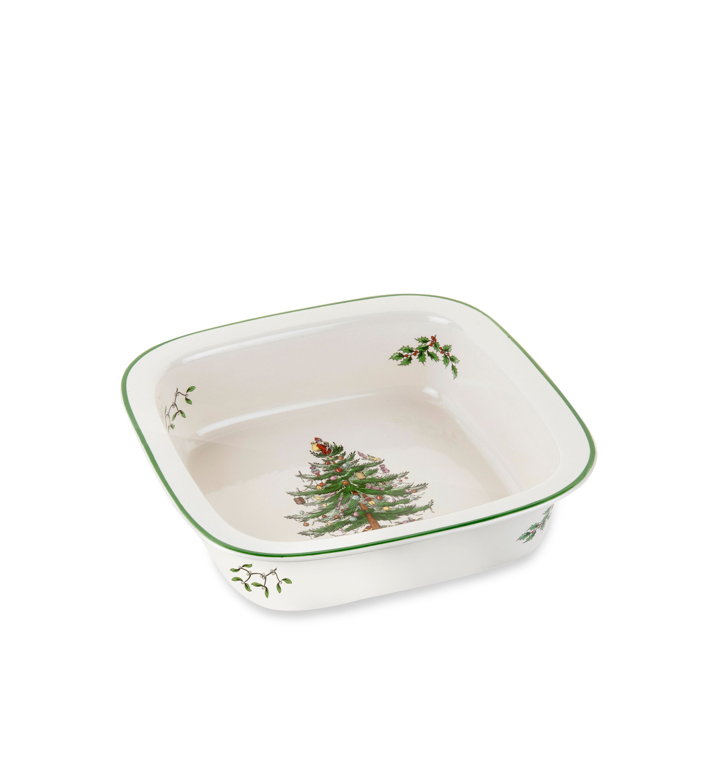 Christmas Tree Square Rim Baker 10-in.