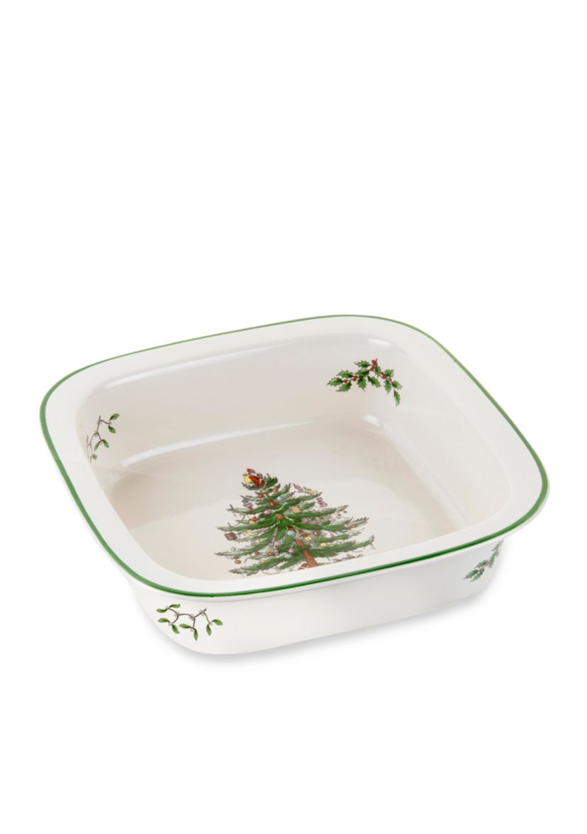 Christmas Tree Square Rim Baker 10-in.