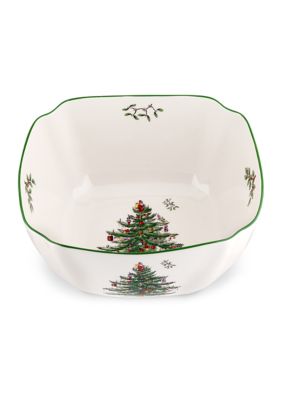 Christmas Tree Large Square Bowl