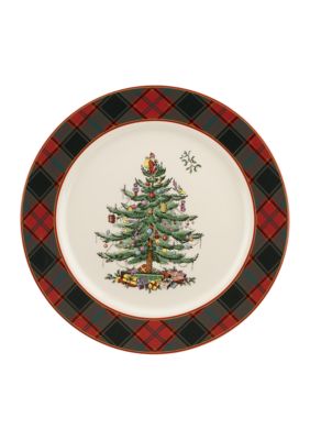 Spode Christmas Tree Tartan Buffet Plate