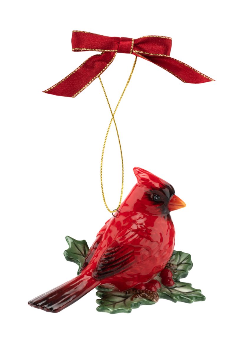 Christmas Tree Cardinal Ornament