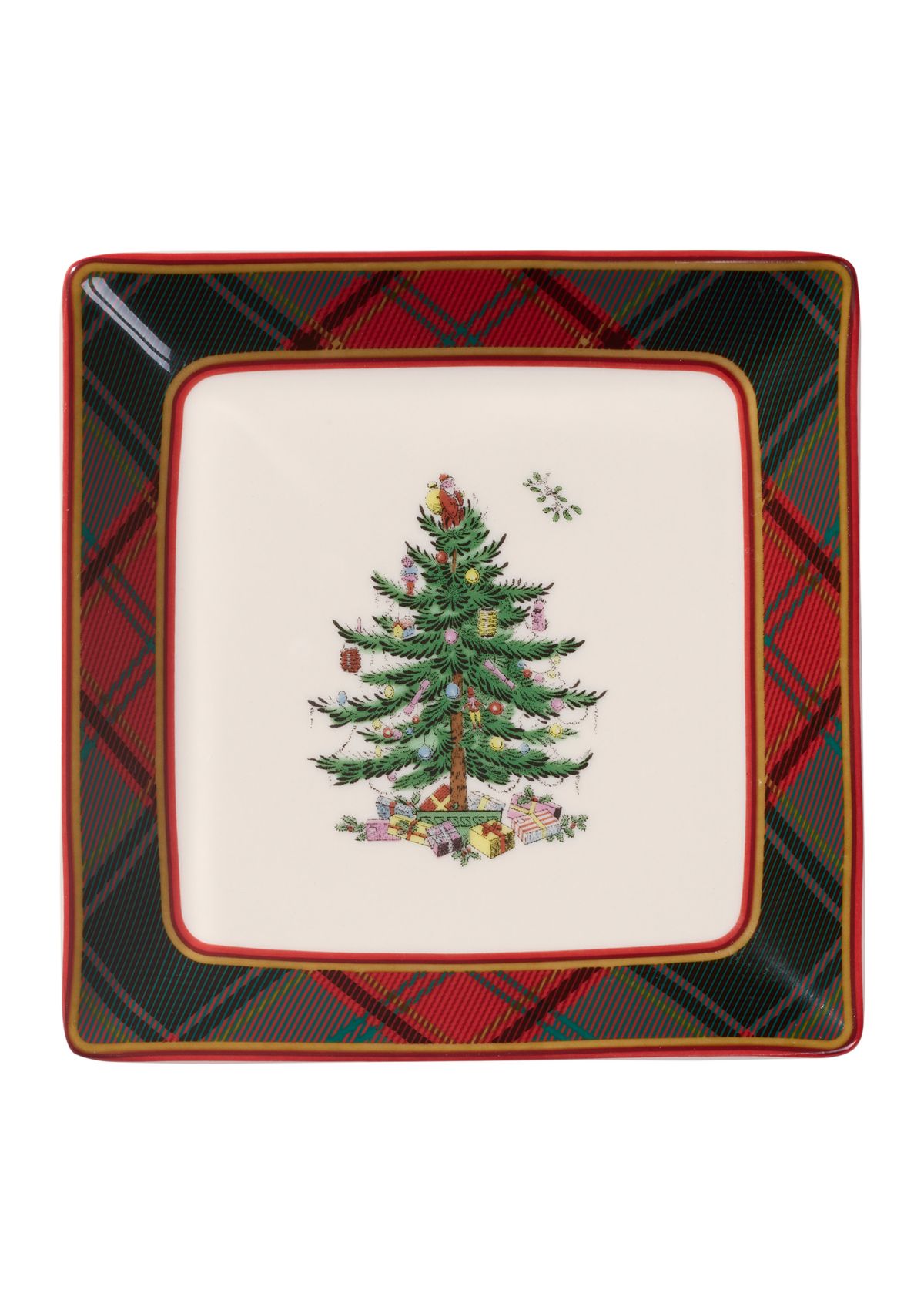 Christmas Tree Tidbit Plates - Set of 4