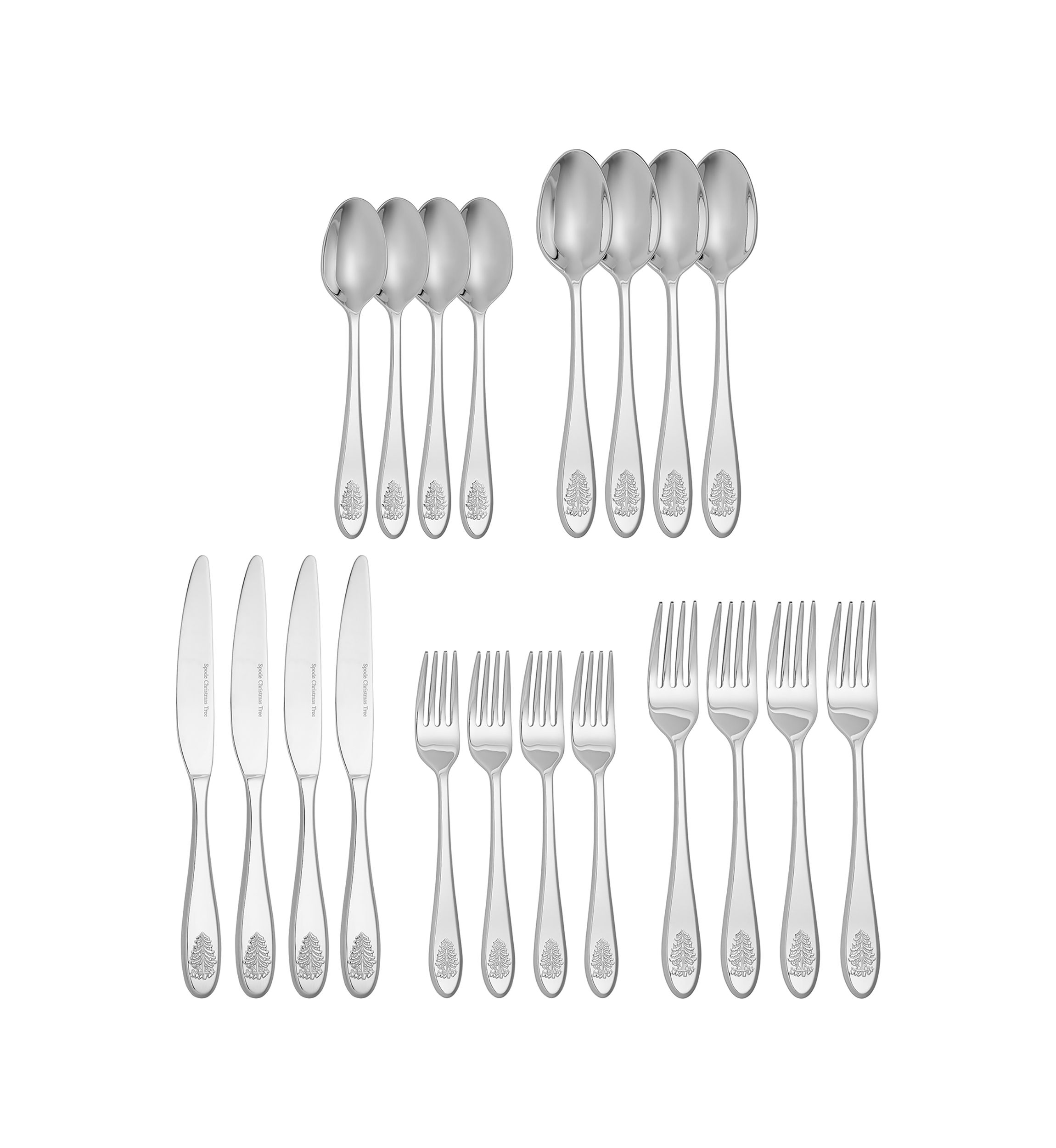 Christmas Tree 20-Piece Flatware Set 