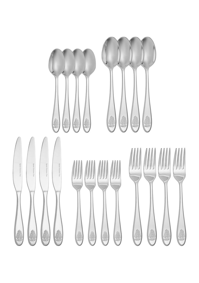 Christmas Tree 20-Piece Flatware Set 