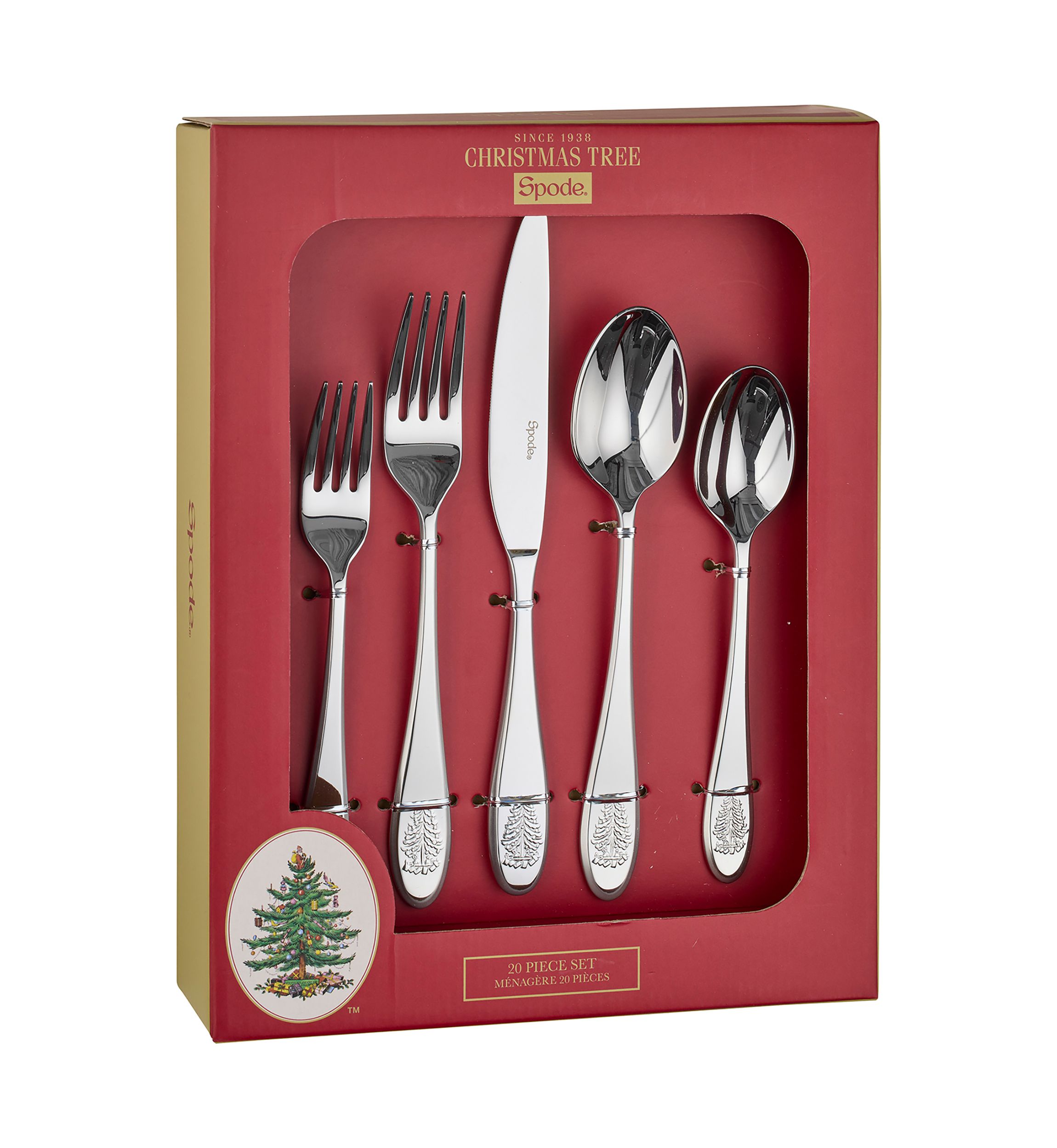 Christmas Tree 20-Piece Flatware Set 