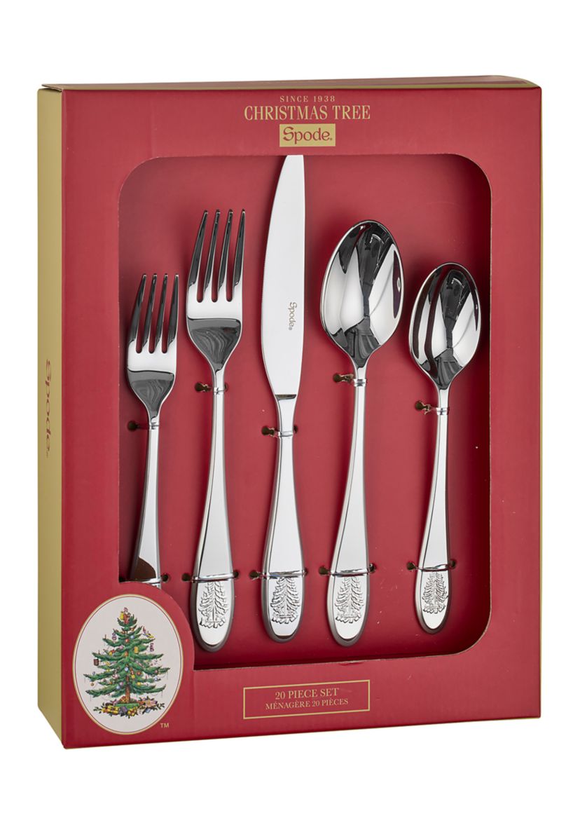 Christmas Tree 20-Piece Flatware Set 