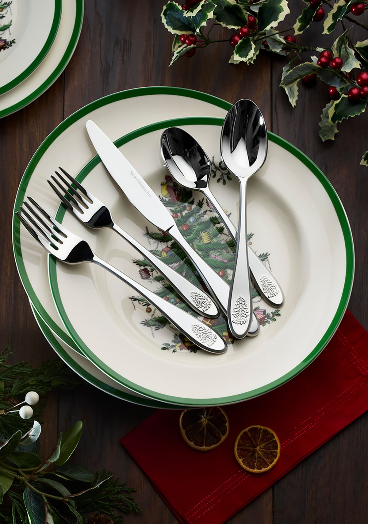 Christmas Tree 20-Piece Flatware Set 