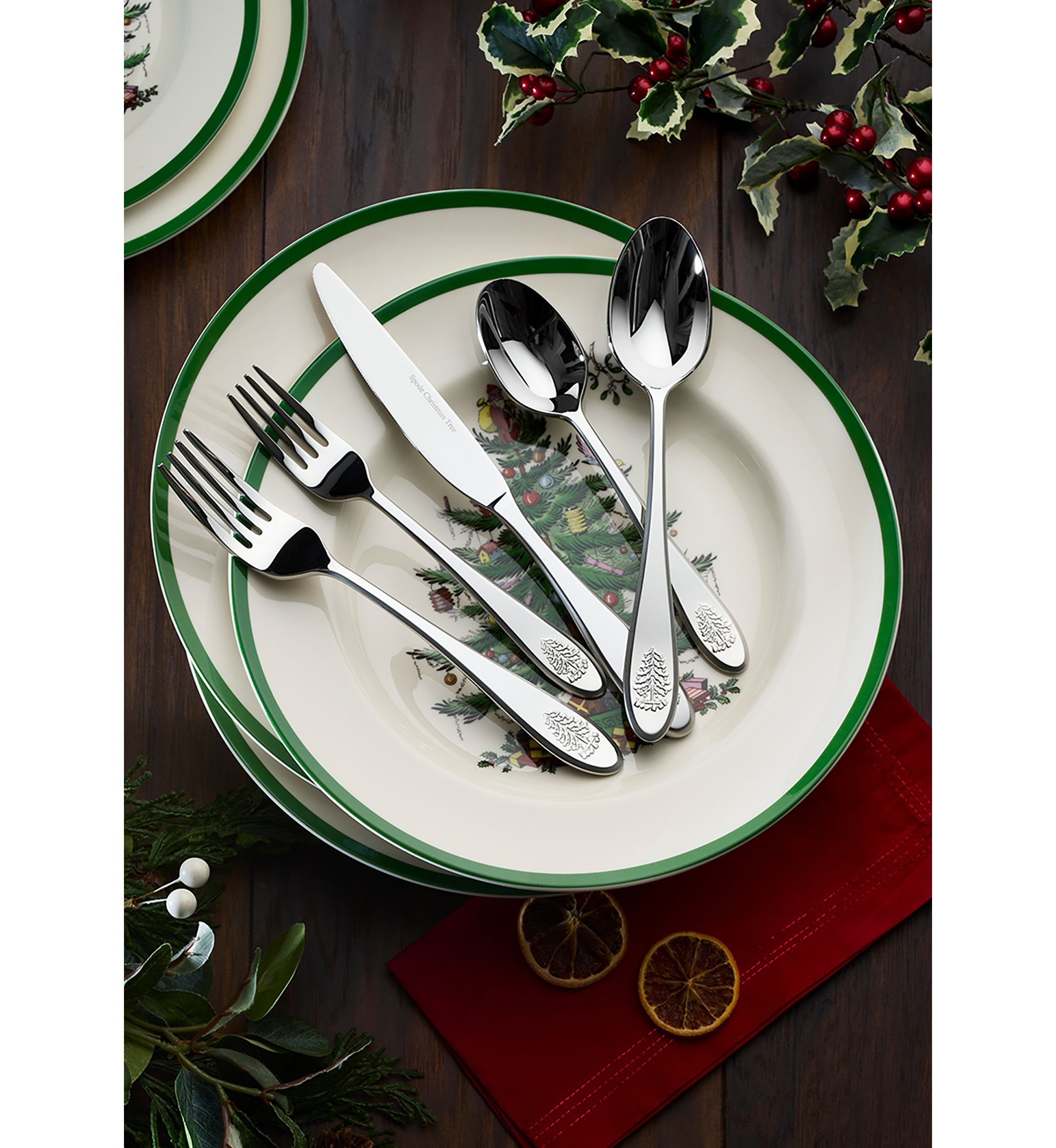Christmas Tree 20-Piece Flatware Set 
