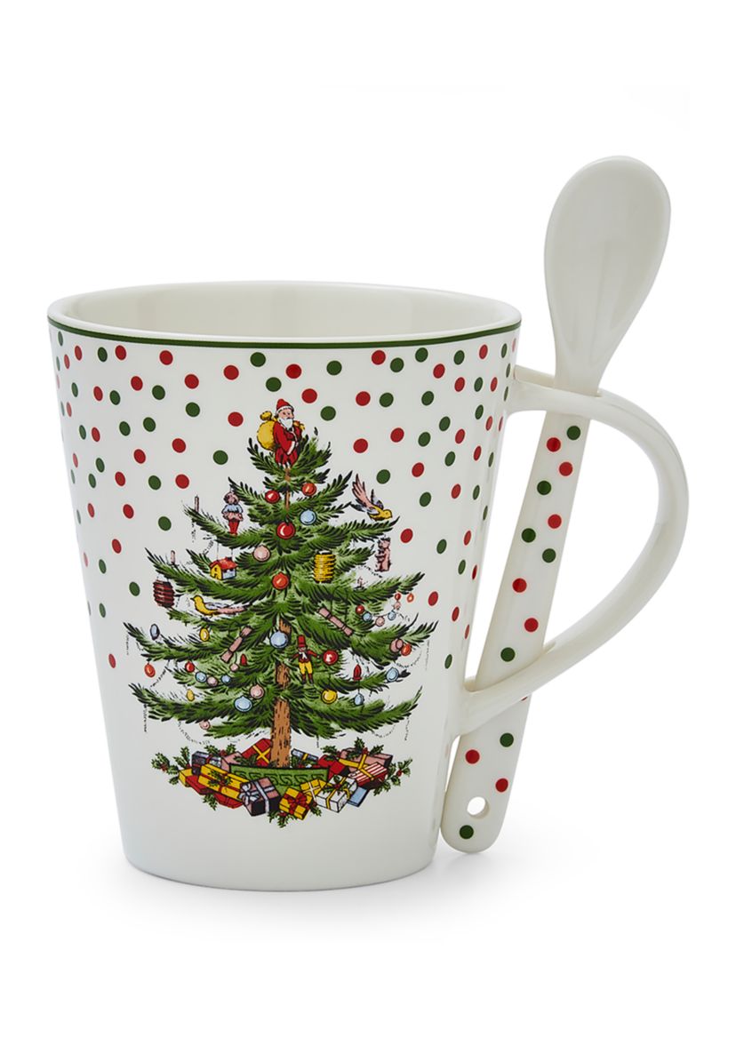 Polka Dot Mug and Spoon Set