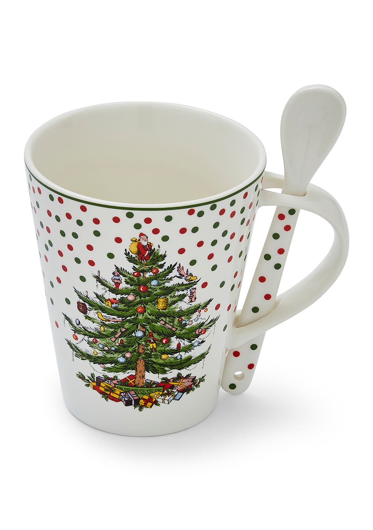 Polka Dot Mug and Spoon Set