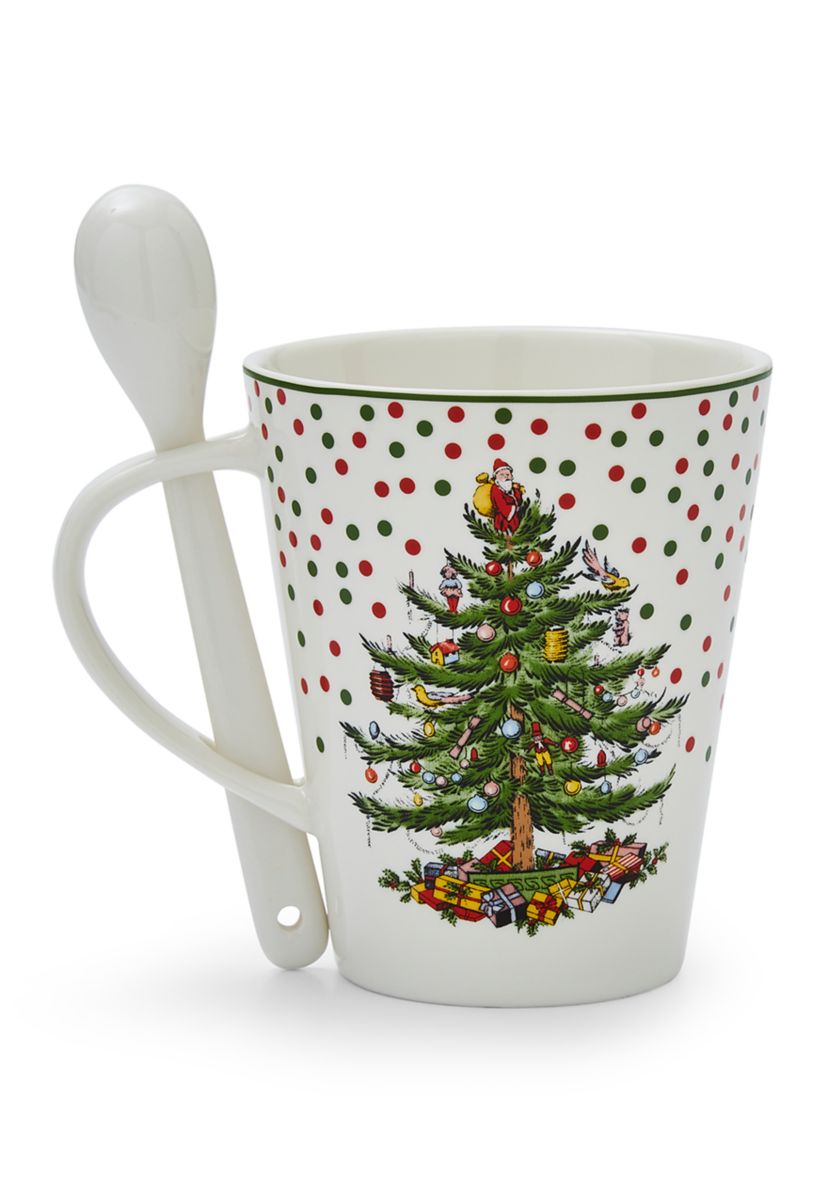 Polka Dot Mug and Spoon Set