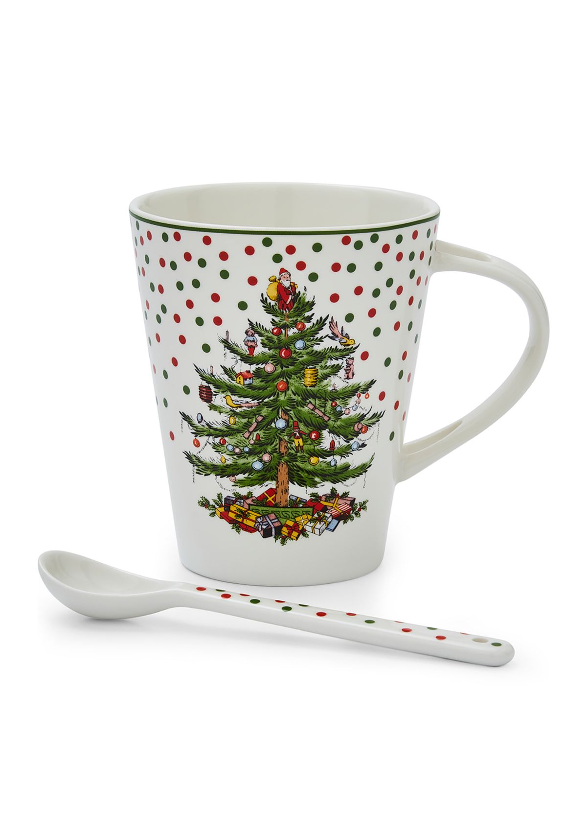 Polka Dot Mug and Spoon Set