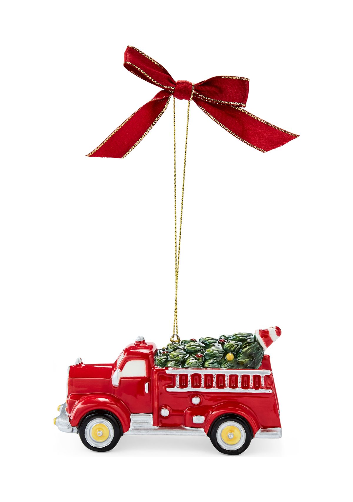 Christmas Tree Firetruck with Tree Ornament