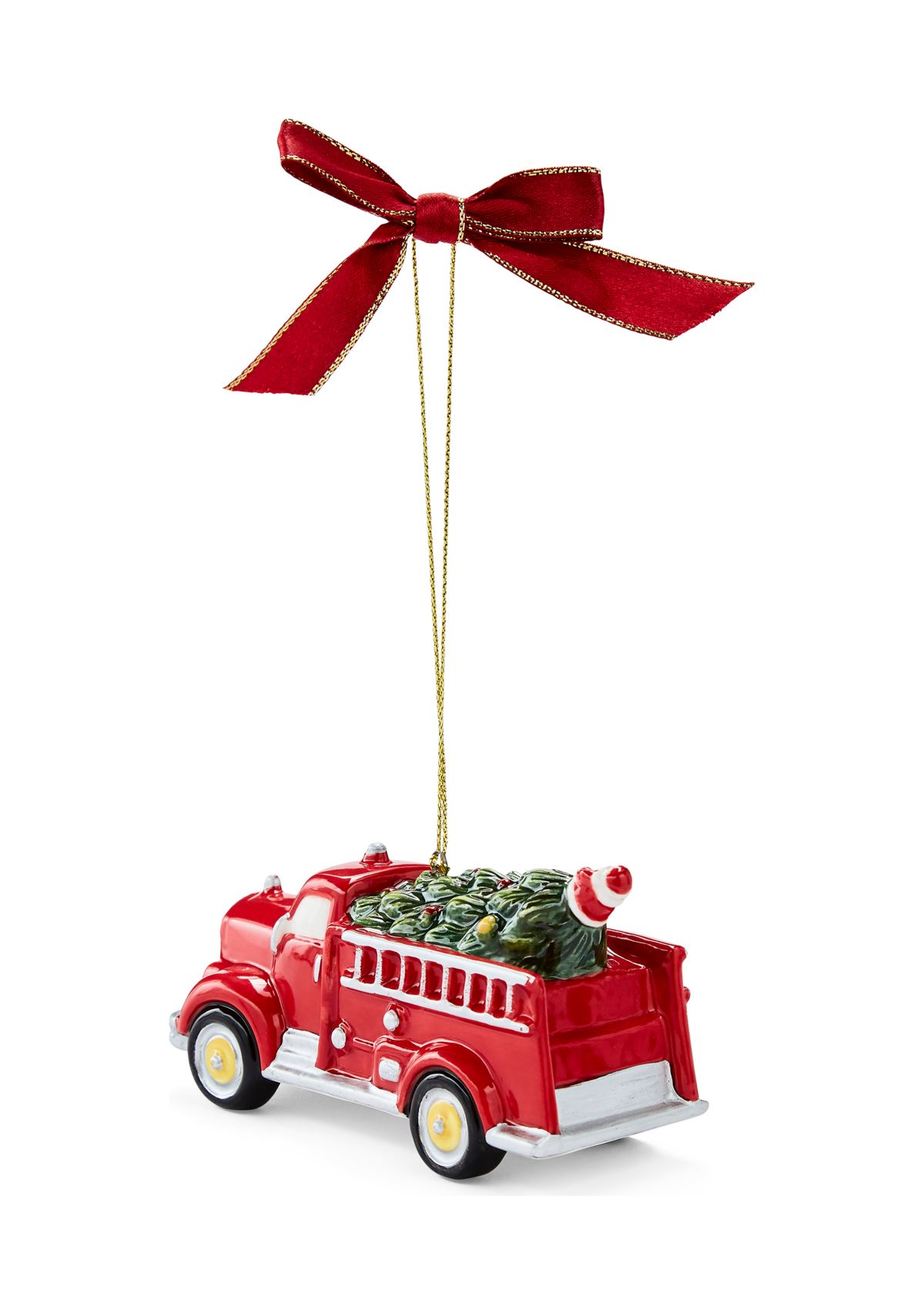 Christmas Tree Firetruck with Tree Ornament