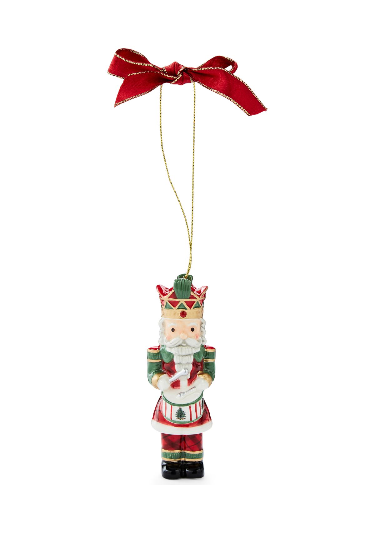 Christmas Tree Nutracker - Tartan & Green Ornament