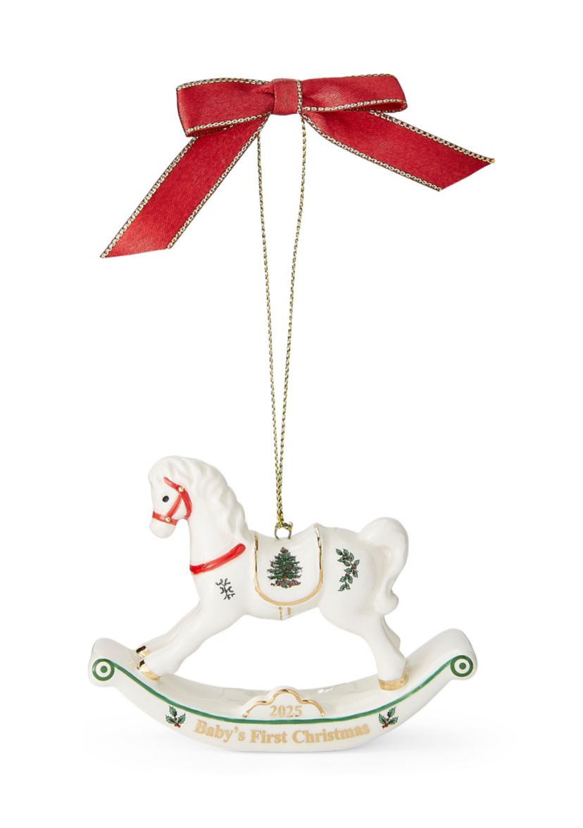 Christmas Tree Babys First Horse Ornament  2025