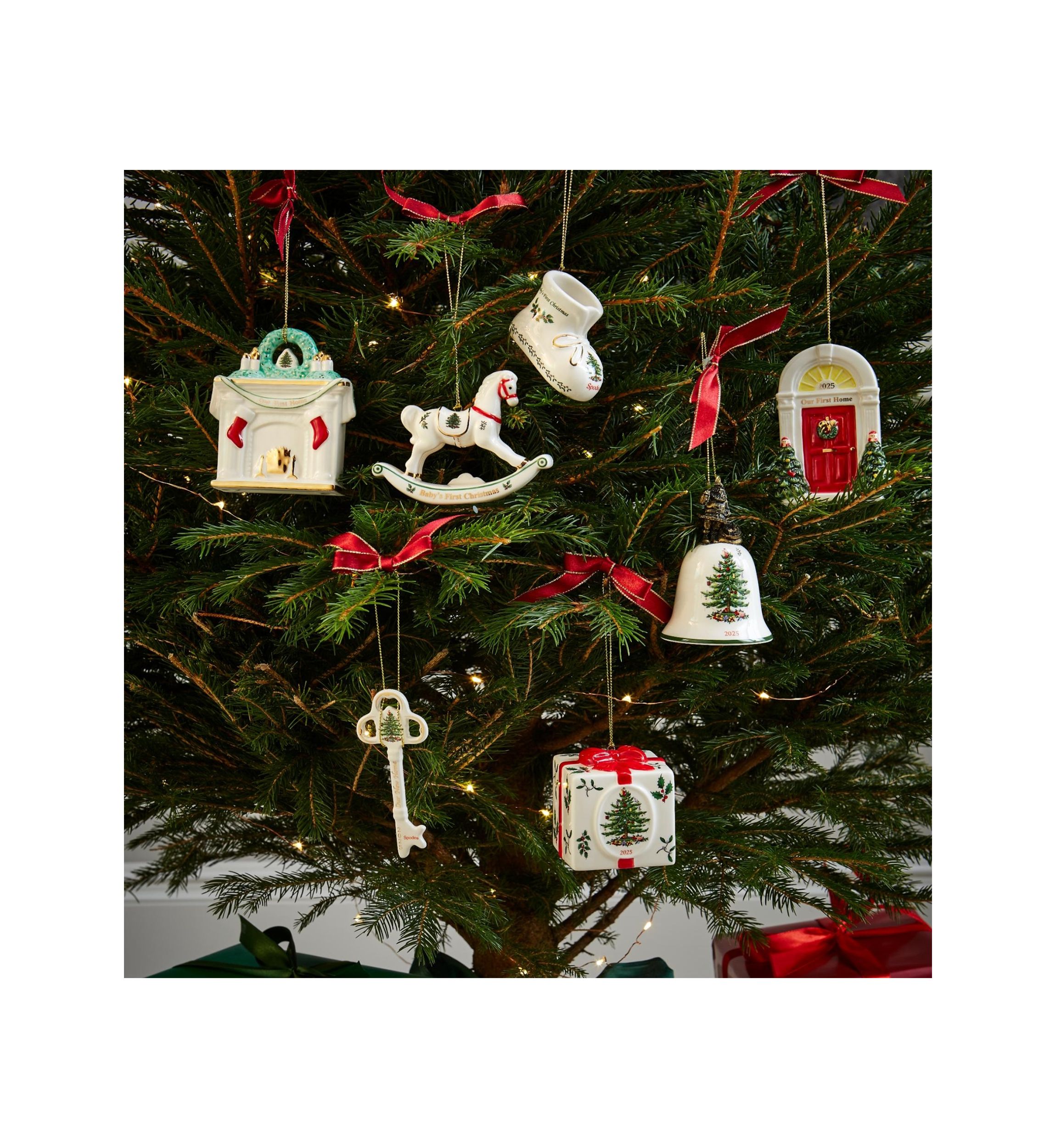 Christmas Tree Our New Home Key Ornament  2025