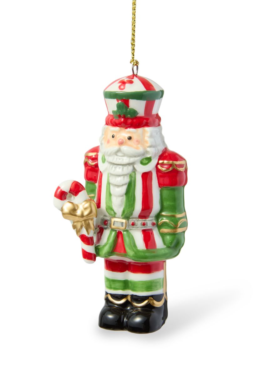 Christmas Tree Candy Cane Nutcracker Ornament 