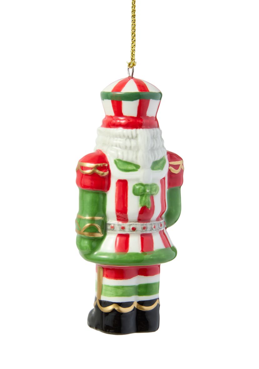 Christmas Tree Candy Cane Nutcracker Ornament 