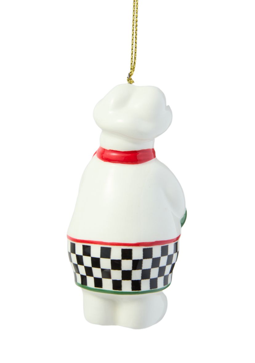 Christmas Tree Snowman Baker Ornament 