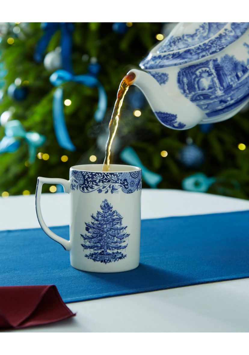 Blue Italian Christmas Tree Mug