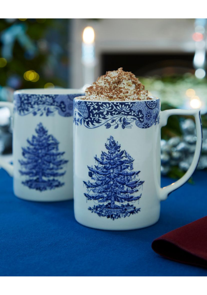 Blue Italian Christmas Tree Mug