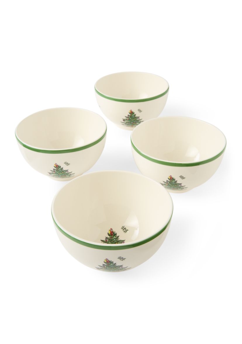 Set of 4 Christmas Tree Rice Bowl