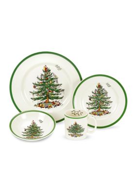 Spode Christmas Tree Baking and Hostess Serving Dishes In-box 